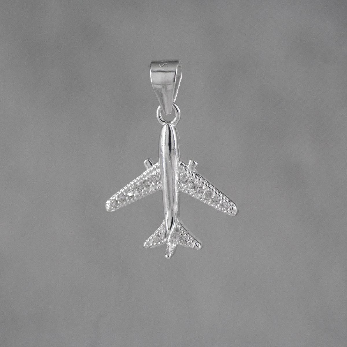 DIJE AVION ALAS CIRCONES GRANDE