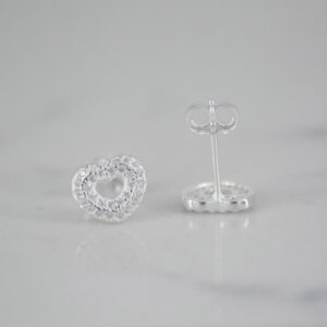 TOPO CORAZON SILUETA BORDES CIRCONES