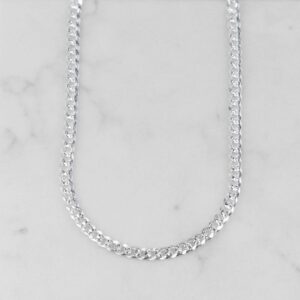 CADENA CUBANA DIAMANTADA 4MM-60CM